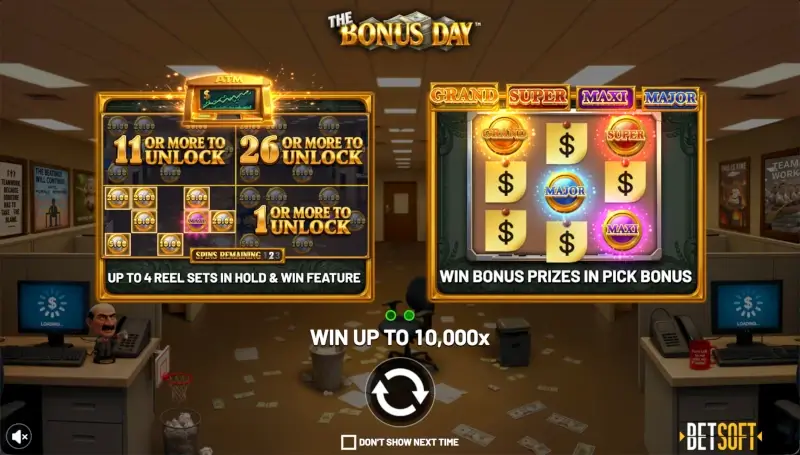 The Bonus Day features list screenshot
